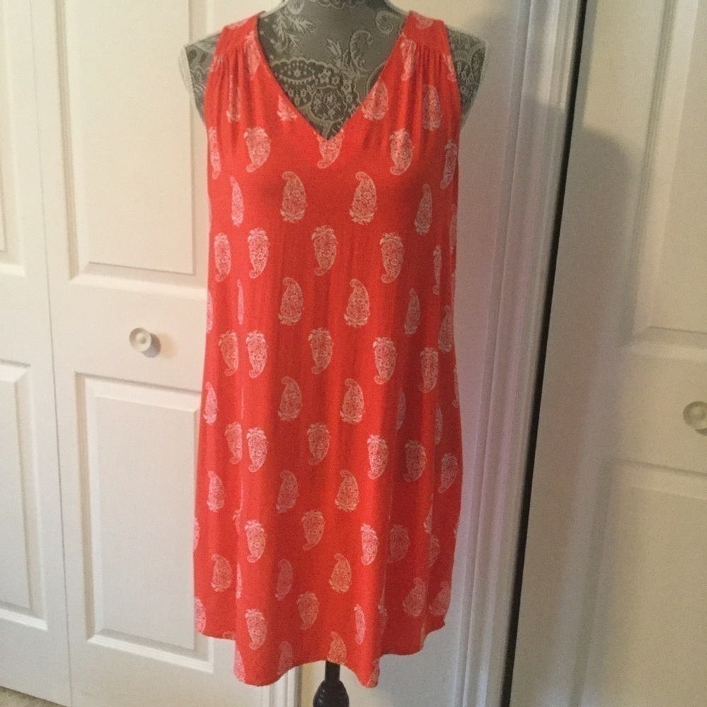 Beach style Orange Shift dress. Old Navy